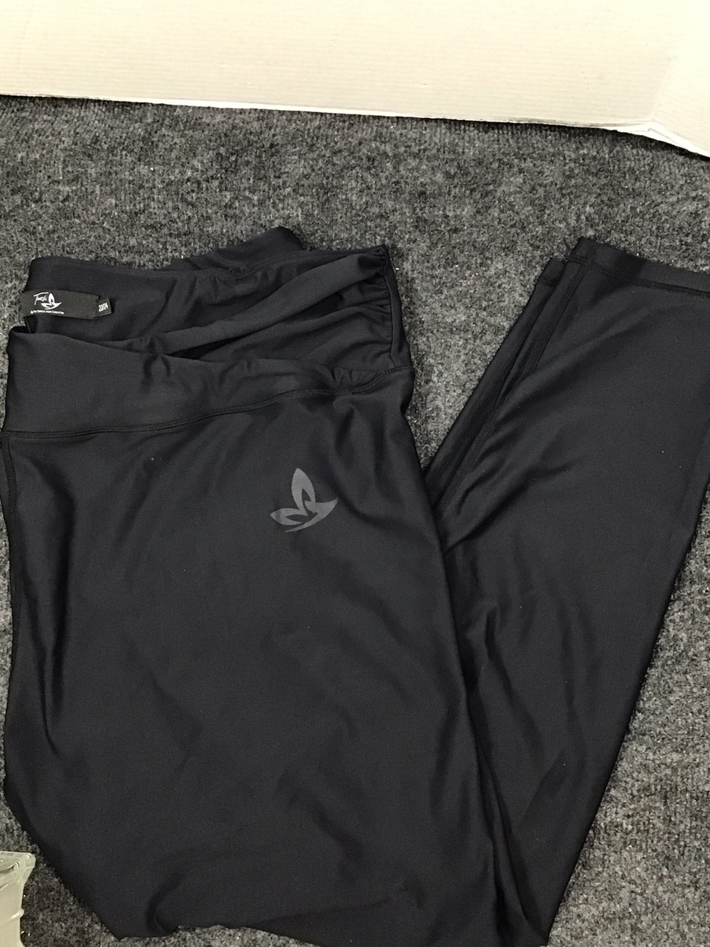 Tamela Mann overlap leggings black stretch plus size